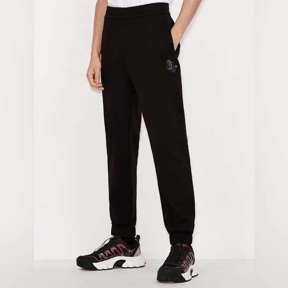 ARMANI EXCHANGE EAGLE PATCH JOGGER SWEATPANTS - Picture 2 of 13